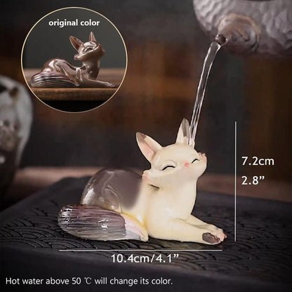 🐈Color Changing Resin Tea Pet Luck Decoration for Tea Table🍵