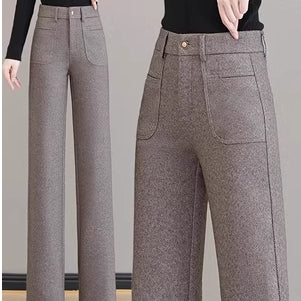 [Gift For Her] Women's High Waisted Thermal Straight Leg Pants