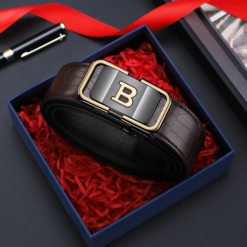 ✨Get 50% off💖Men's Crocodile-Patterned Automatic Buckle Belt