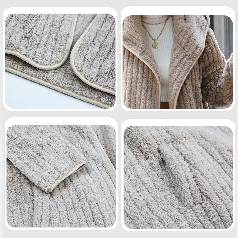 Women’s Double-sided Plush Hooded Cardigan