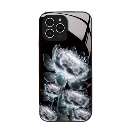 Shockproof Epiphyllum Slim Liquid Glass Phone Case