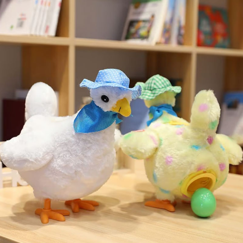 🐥Electric Plush Chicken Laying Egg Toys