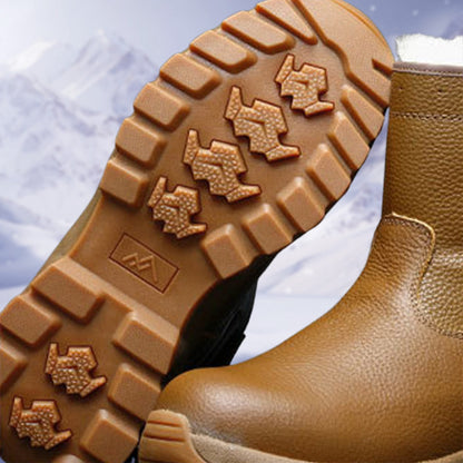 🎅Christmas Pre-sale🎁Plush Lining Warm Leather Snow Boots