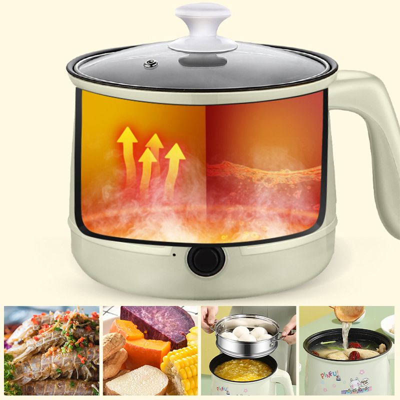 Multi-functional Non-stick Mini Electric Hot Pot with Steamer