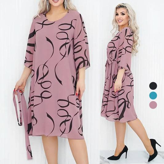 🔥Hot Sale🔥Elegant Loose Midi Dress with Ruffled Sleeves