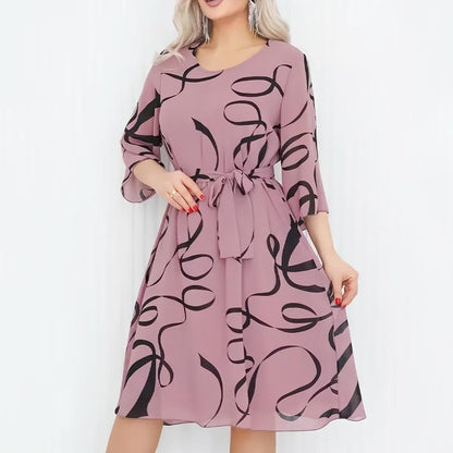 🔥Hot Sale🔥Elegant Loose Midi Dress with Ruffled Sleeves