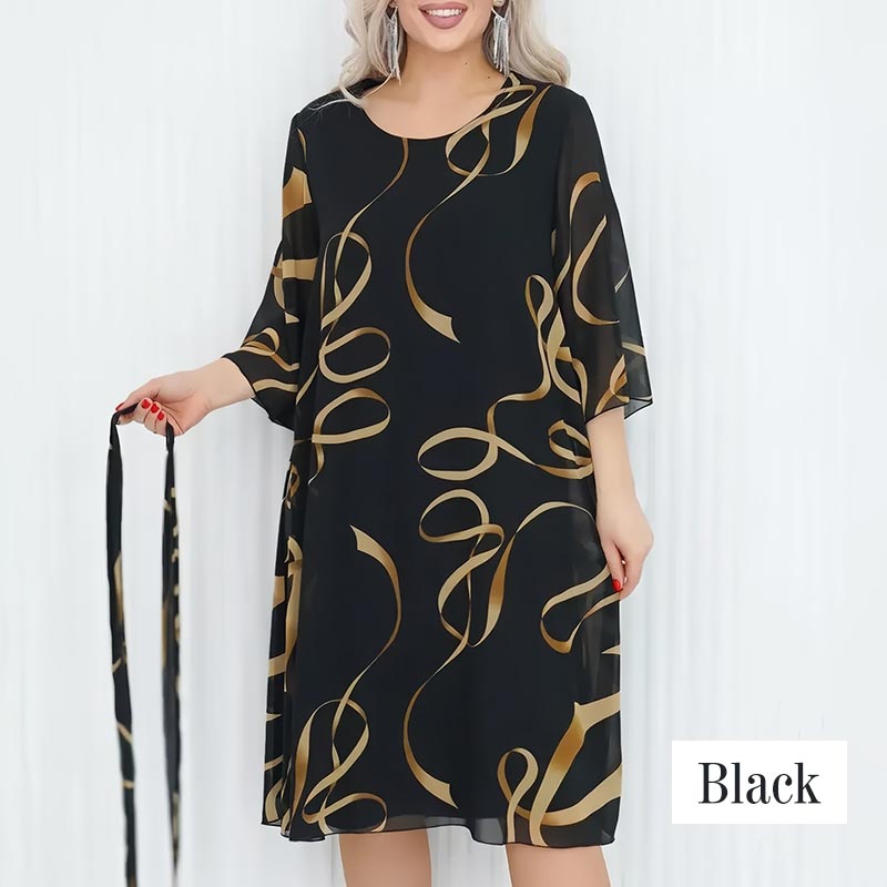 🔥Hot Sale🔥Elegant Loose Midi Dress with Ruffled Sleeves