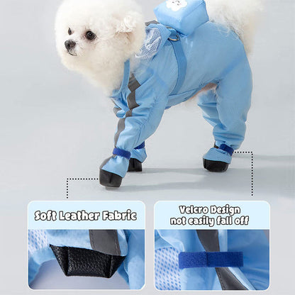 Cute Full Wrap Pet Rain Coat with Mask