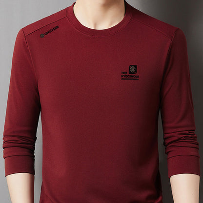 Loose Casual Men's Round Neck Long Sleeve Top