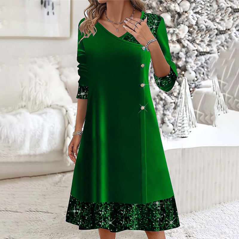 🎅Sequin A-Line Midi Dress for Women