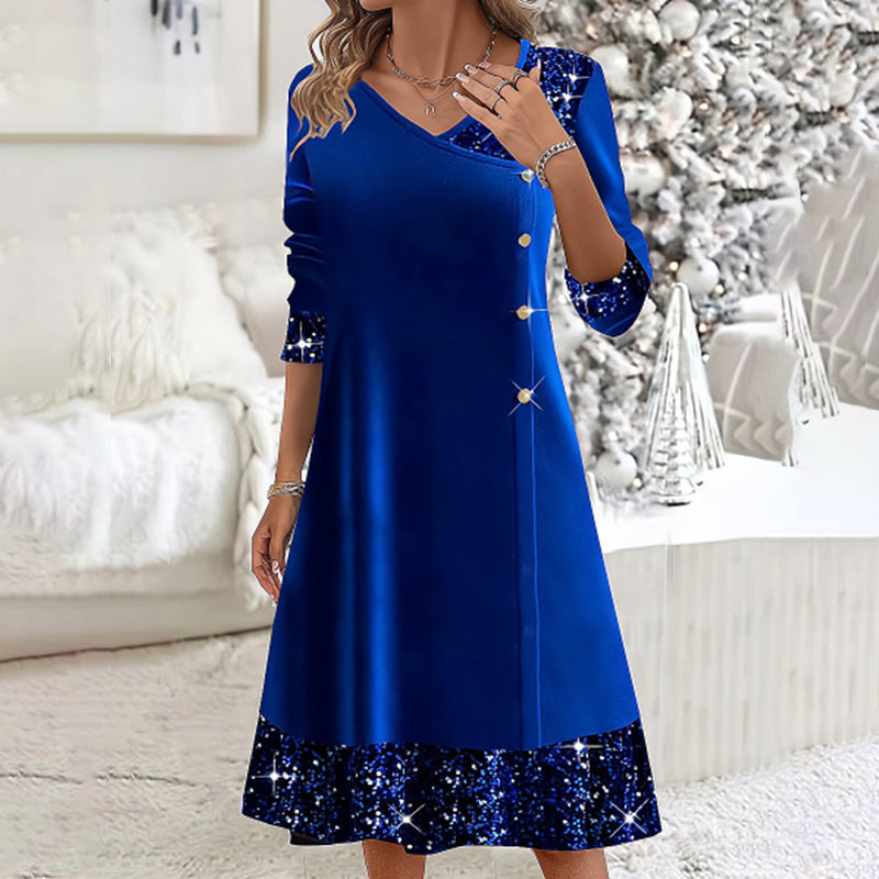 🎅Sequin A-Line Midi Dress for Women