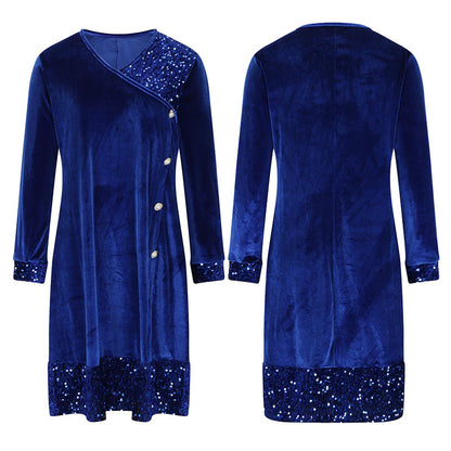 🎅Sequin A-Line Midi Dress for Women