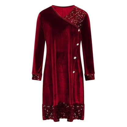 🎅Sequin A-Line Midi Dress for Women