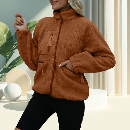 Women's Solid Color Cozy Jacket