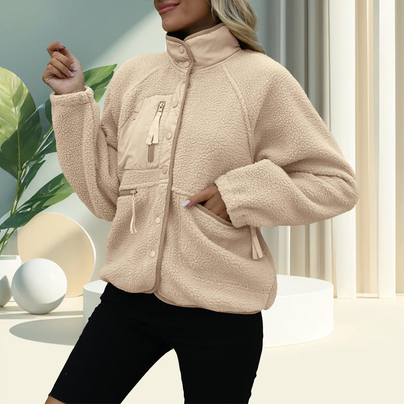 Women's Solid Color Cozy Jacket