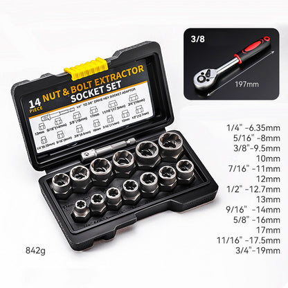 Damaged Screw and Bolt Extractor Set