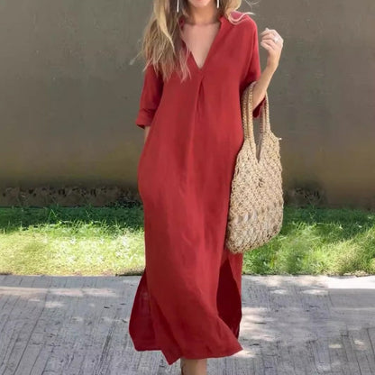 🔥Big Sale 50% OFF🔥Elegant V-Neck Slit Dress
