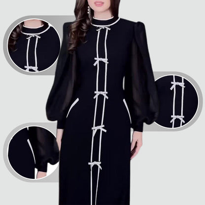 🎉🎉Christmas Sale 🎄❄️ Women’s Temperament Half-turtleneck Maxi Dress with Pockets‼️