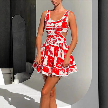 Women's RicRac Floral Cutout Mini Dress