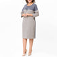 💖Limited Sale 50% OFF💖Women's Long Sleeve Houndstooth Patchwork Dress