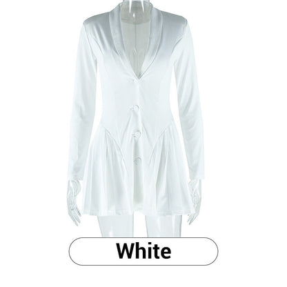 ✨New products on offer ✨Women's Deep V Neck Pleated Short Dress