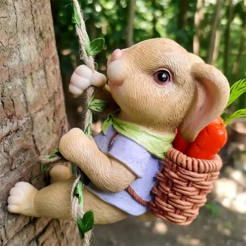 Bunny Climbing Rope Resin Craft
