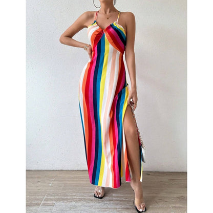 Printed Cami Maxi Dress with Side Split