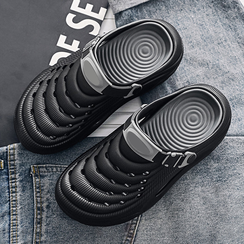 ✈️Atmungsaktive Slip-On-Sandalen für Herren👣Zwei Arten, ein Paar Schuhe zu tragen👣