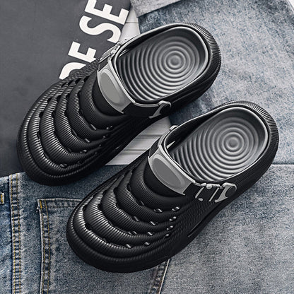 ✈️Atmungsaktive Slip-On-Sandalen für Herren👣Zwei Arten, ein Paar Schuhe zu tragen👣