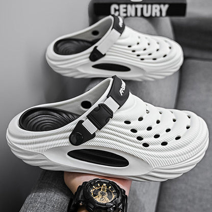 ✈️Atmungsaktive Slip-On-Sandalen für Herren👣Zwei Arten, ein Paar Schuhe zu tragen👣