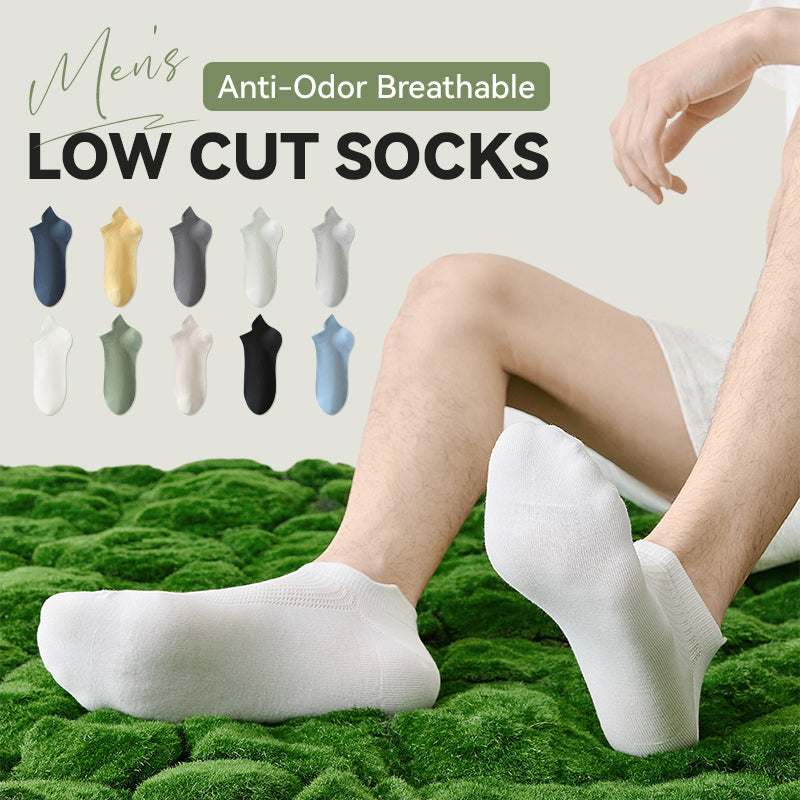 Anti-Geruchs-Socken für Herren, atmungsaktiv, niedrig geschnitten