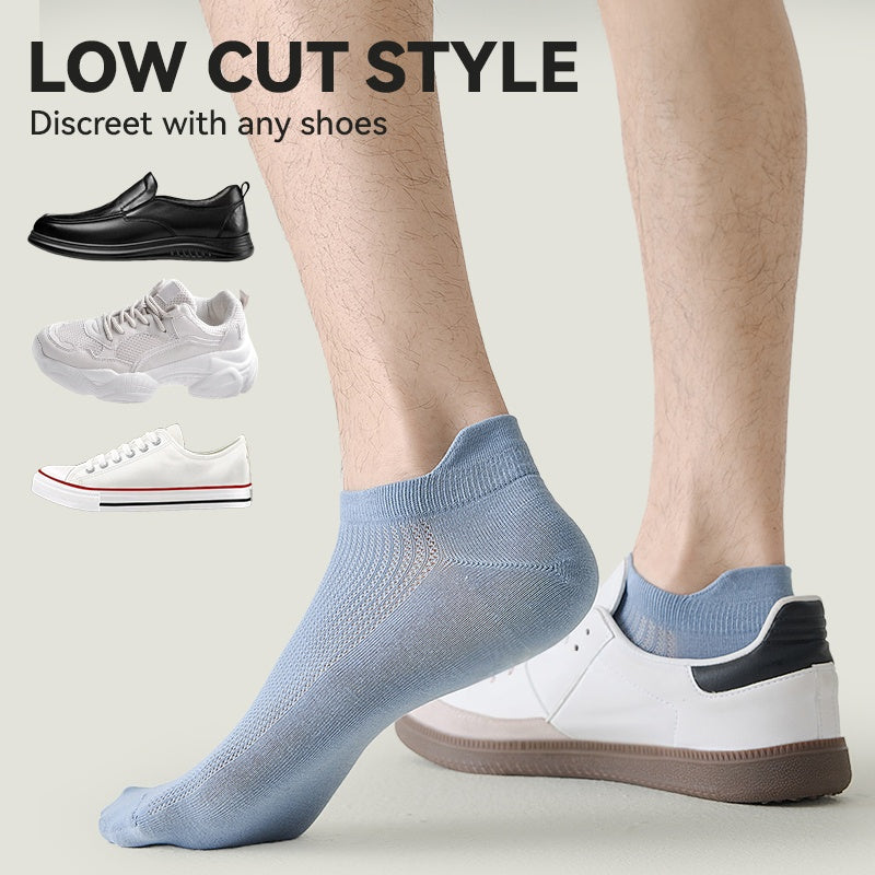 Anti-Geruchs-Socken für Herren, atmungsaktiv, niedrig geschnitten