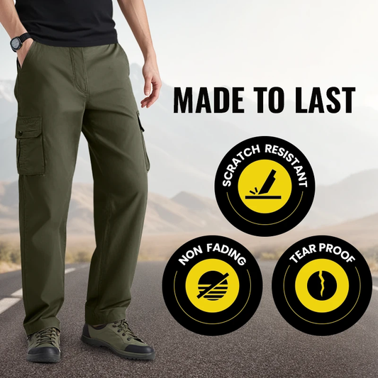 👖🏃 Herren-Cargohose mit mehreren Taschen – atmungsaktives Material und moderner Schnitt für Outdoor- oder Stadtaktivitäten 🏙️📦
