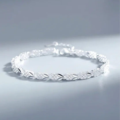 Pulseira Elegante de Trevo da Sorte Brilhante