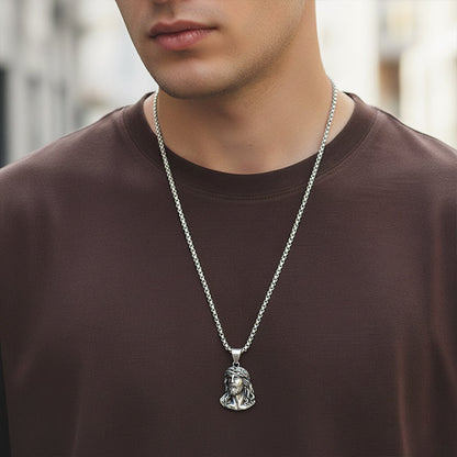 ✝️Buy 1 Get 1 Free✨Jesus Head Pendant Necklace(Chain Not Included)