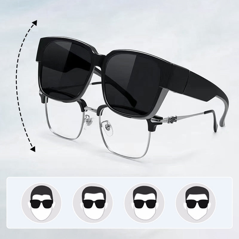 😎Polarisierte UV-Schutz-Sonnenbrille mit doppeltem Verwendungszweck✨