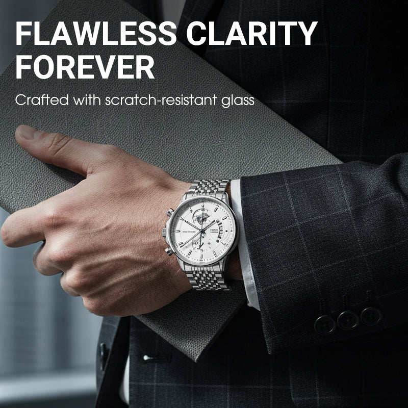 Nachtleuchtende, wasserdichte Herren-Quarzuhr