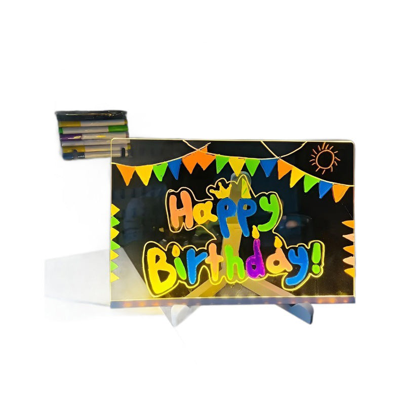 🔥Solange der Vorrat reicht 40 % Rabatt!🎉Löschbare, beleuchtete Acryl-Zeichentafel mit Ständer