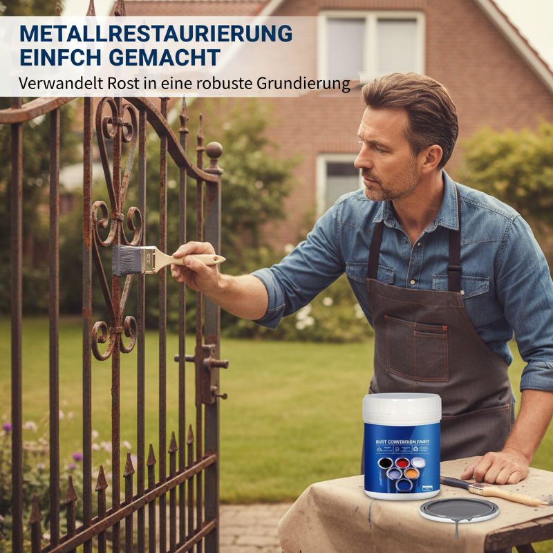 🛡️💧 50 % Rabatt❤️‍🔥Wetterfeste Rostumwandlungsfarbe für Metall