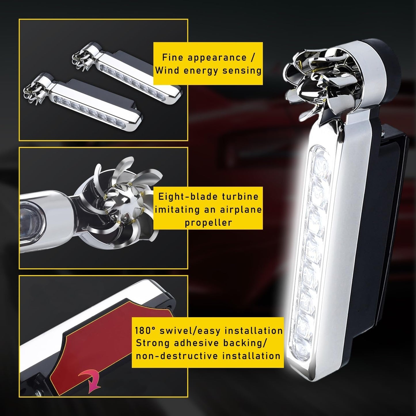 LED-Autolichter mit Windenergie