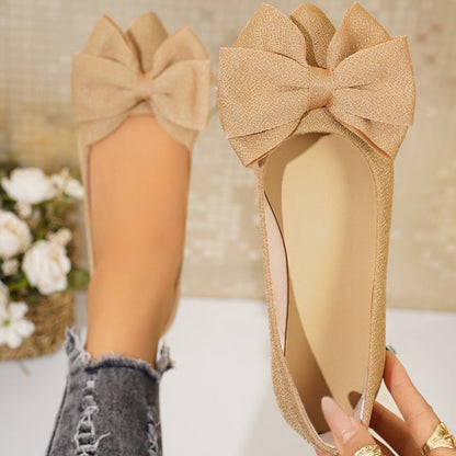 Damen-Ballerinas mit spitzer Zehenpartie und Schleife