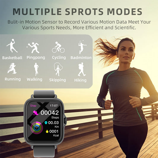 ⌚ 60% RABATT! 📱 Bluetooth Sport-Smartwatch – 100 Sportmodi, IP68 Wasserdicht & 7 Tage Akkulaufzeit 🏃‍♂️