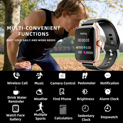 ⌚ 60% RABATT! 📱 Bluetooth Sport-Smartwatch – 100 Sportmodi, IP68 Wasserdicht & 7 Tage Akkulaufzeit 🏃‍♂️