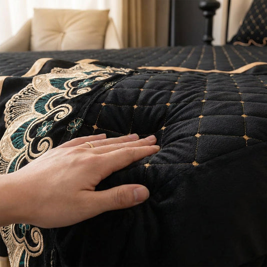 ✨Gerüschter Bettlakens Rock💓🛏️Eleganz und Komfort in diesem Moment eingefangen