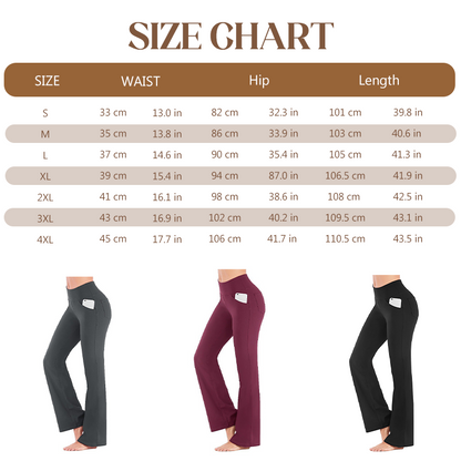 ✨🔥Damenhose mit hoher Taille und elastischem Schlag