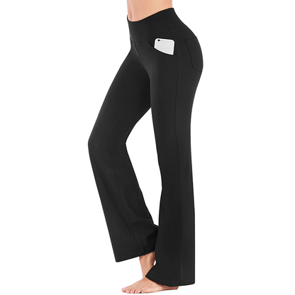 ✨🔥Damenhose mit hoher Taille und elastischem Schlag