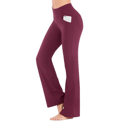 ✨🔥Damenhose mit hoher Taille und elastischem Schlag