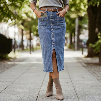 ⏳Zeitlich limitierter 50 % Rabatt⏰auf hochtaillenfarbene Jeans-Jacken👗 mit Knöpfen