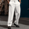 Lässige Herrenhose mit Bundfalten und weitem Bein