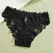 Damen Bikini-Slip aus Spitze mit Blumenmuster und niedriger Taille
